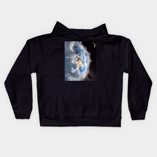 EARTH CLOUDS Kids Hoodie by SPACE DESIGN 1